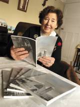 THYRZA Meacock with copies of her new book: “It was a great relief to finish it,""she says Picture: Tony Gay